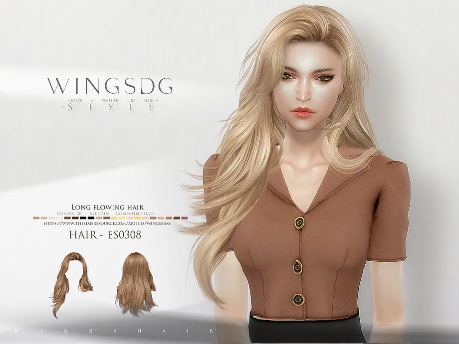 Long flowing hair ES0308