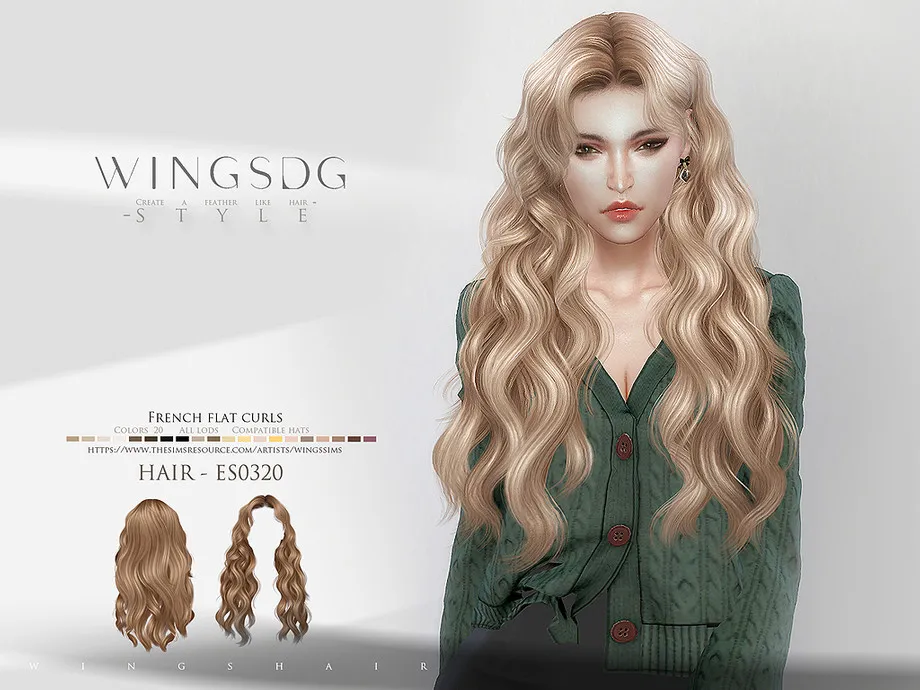 WINGS-HAIR-ES0320-French flat curls