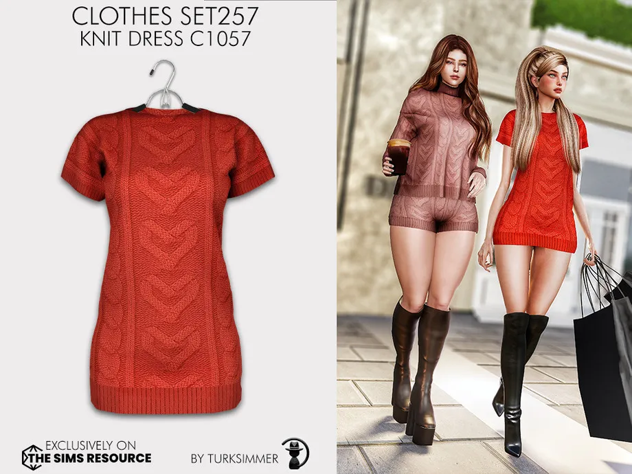 Clothes SET257 - Knit Dress C1057