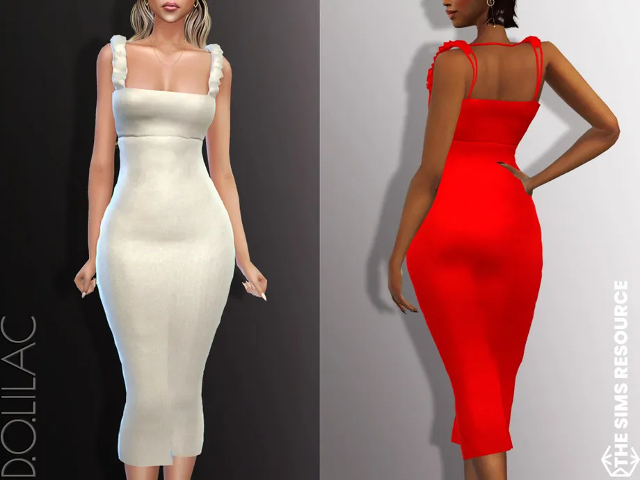 Strap Detail Midi Dress DO848