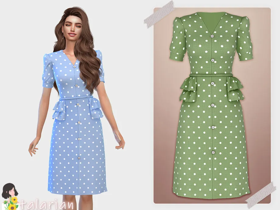 Parker Polka dot Dress With Ruffles