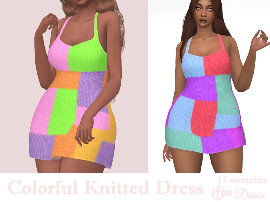 Colorful Knitted Dress