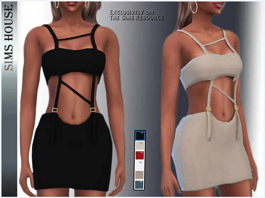 SHORT DRESS WITH STRIPS