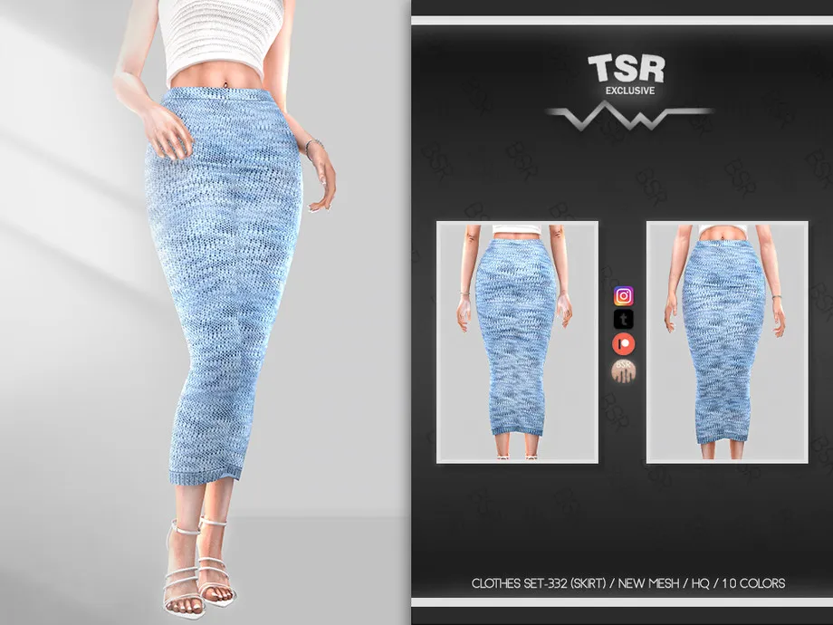 CLOTHES SET-332 (SKIRT) BD936