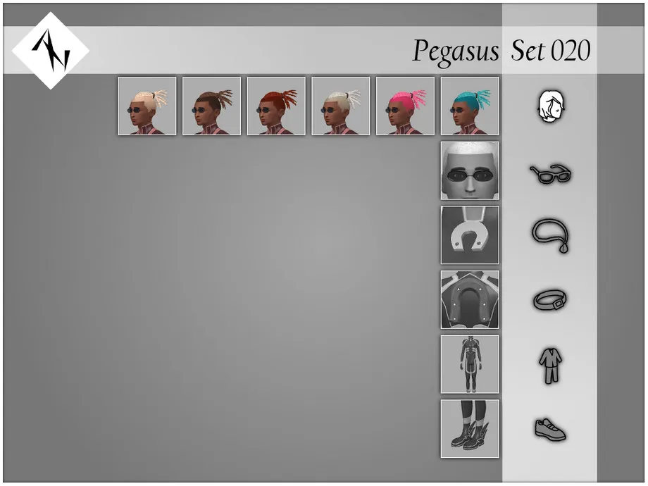 Pegasus - Set020 - Hair - EA