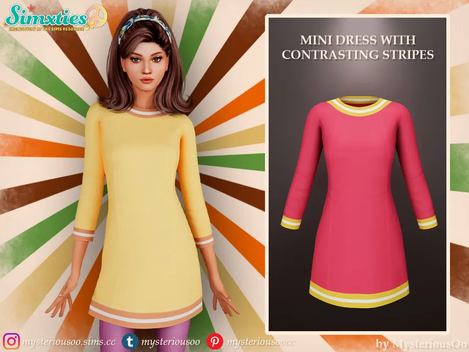 Simxties - Mini dress with contrasting stripes