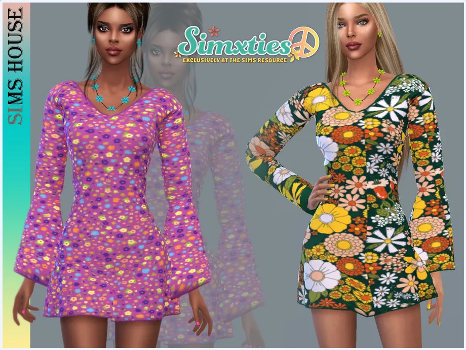 Simxties FLOWER PRINT DRESS