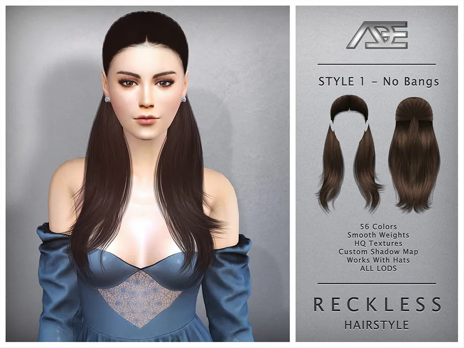 Reckless - Style 1 without Bangs (Hairstyle)