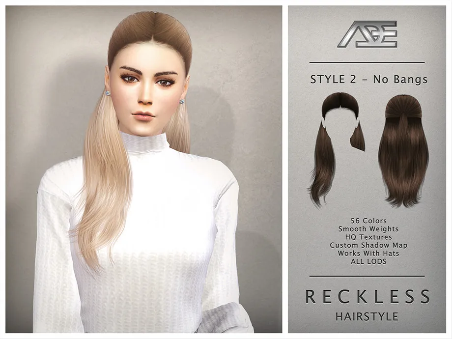 Reckless - Style 2 without Bangs (Hairstyle)