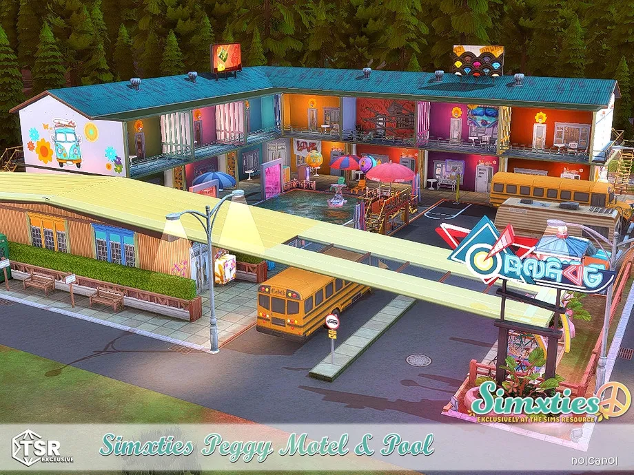 Simxties Peggy Motel & Pool / TSR CC Only