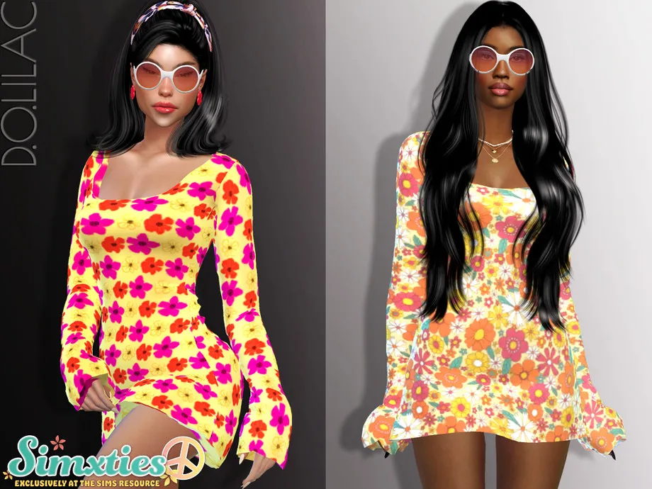 Simxties Floral Print Dress DO867