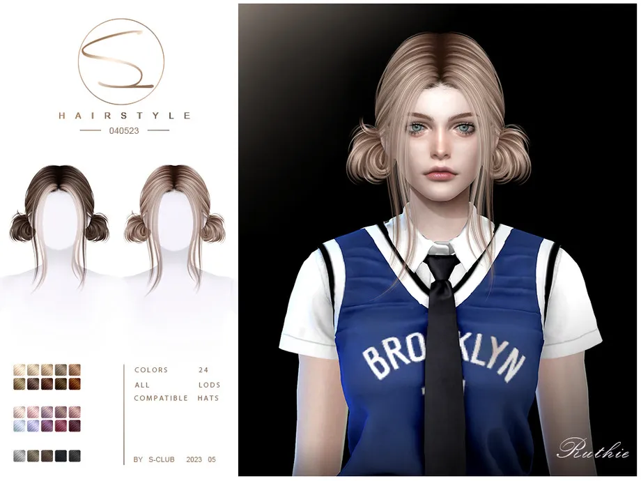 Double bun hairstyle 040523(Ruthie)