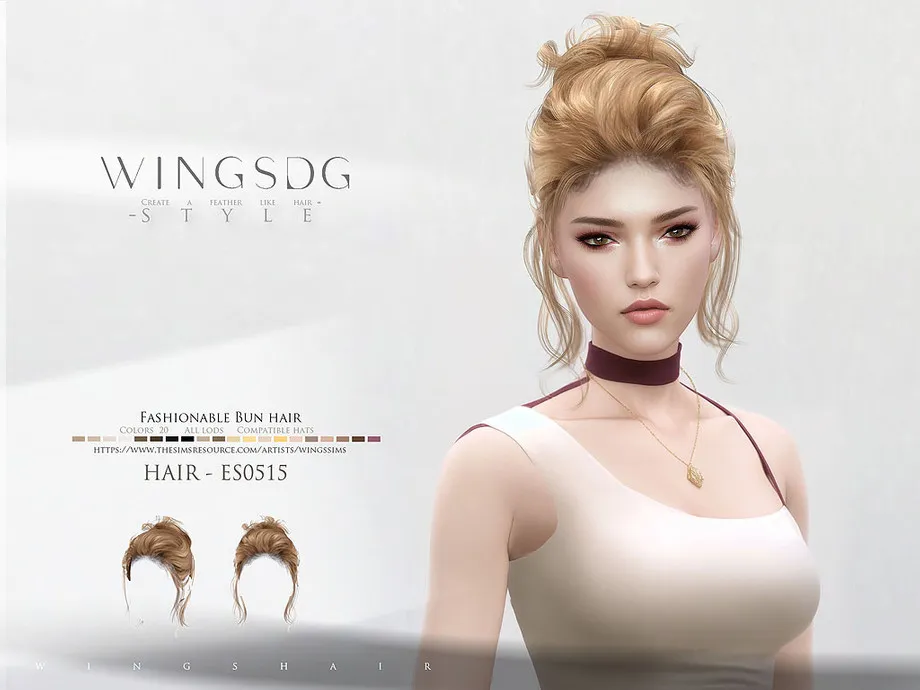 WINGS-ES0515-Fashionable Bun hair