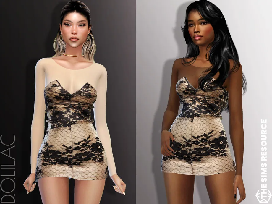 Mesh Mini Dress DO881