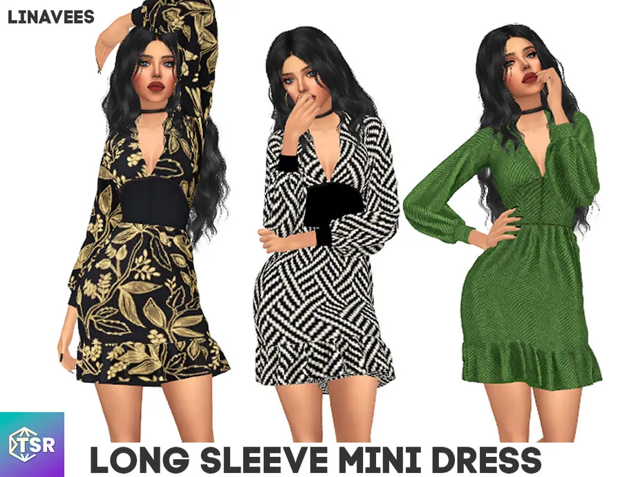 MALENA - LONG SLEEVE DRESS