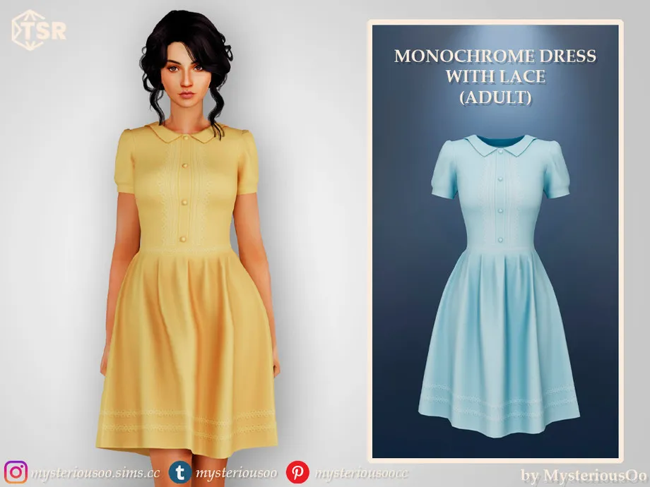 Monochrome dress with lace Adult