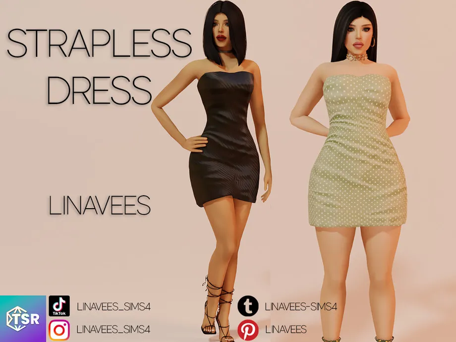 SALLY - STRAPLESS DRESS