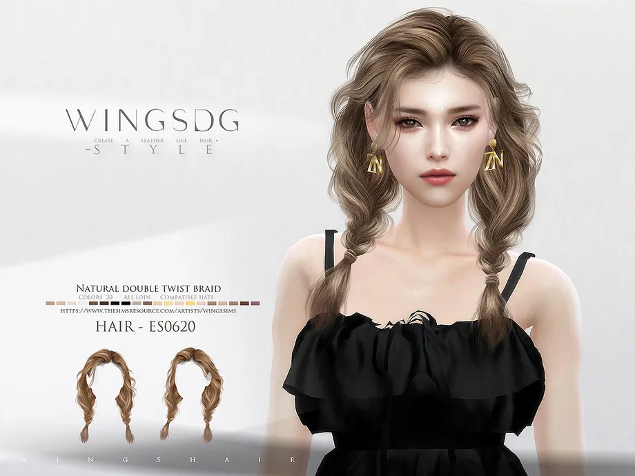 WINGS-ES0620-Natural double twist braid