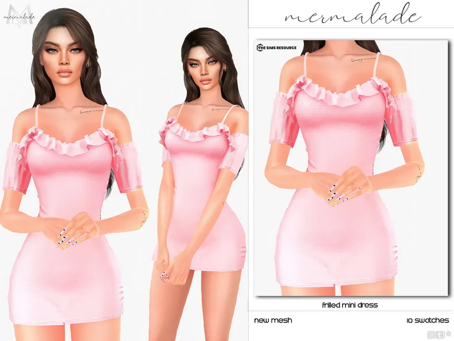 Frilled Mini Dress MC482