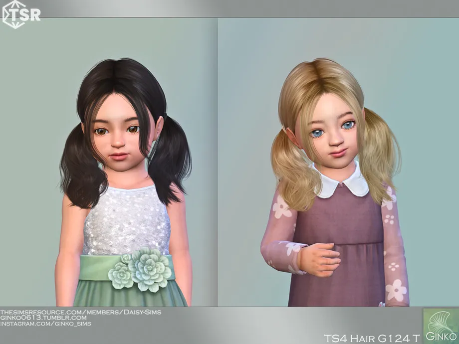 Pigtails Hairstyle for Toddler - G124T