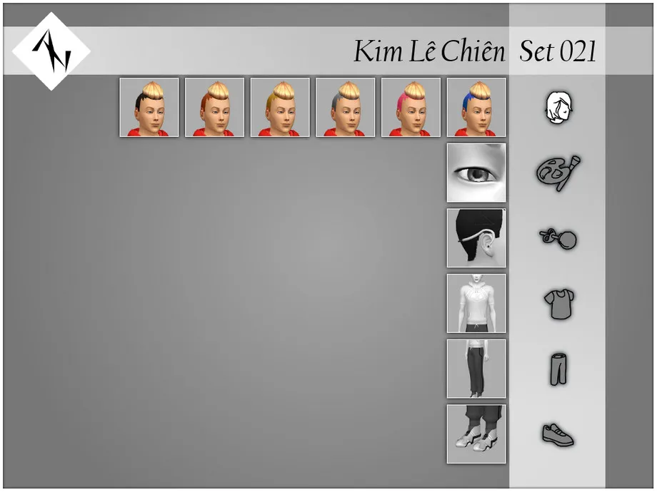 Kim Le Chien - Set021 - Hair - EA