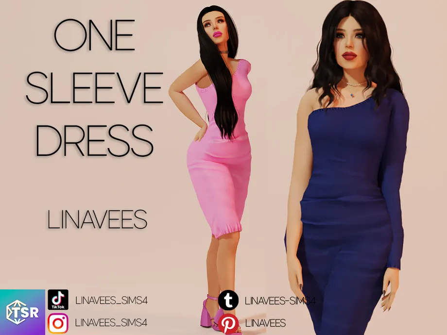 ELSA - ONE-SLEEVE DRESS