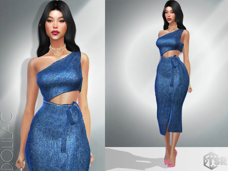 Denim Midi Dress DO955
