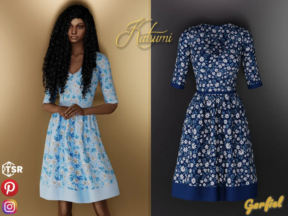 Katsumi - Dress with floral pattern