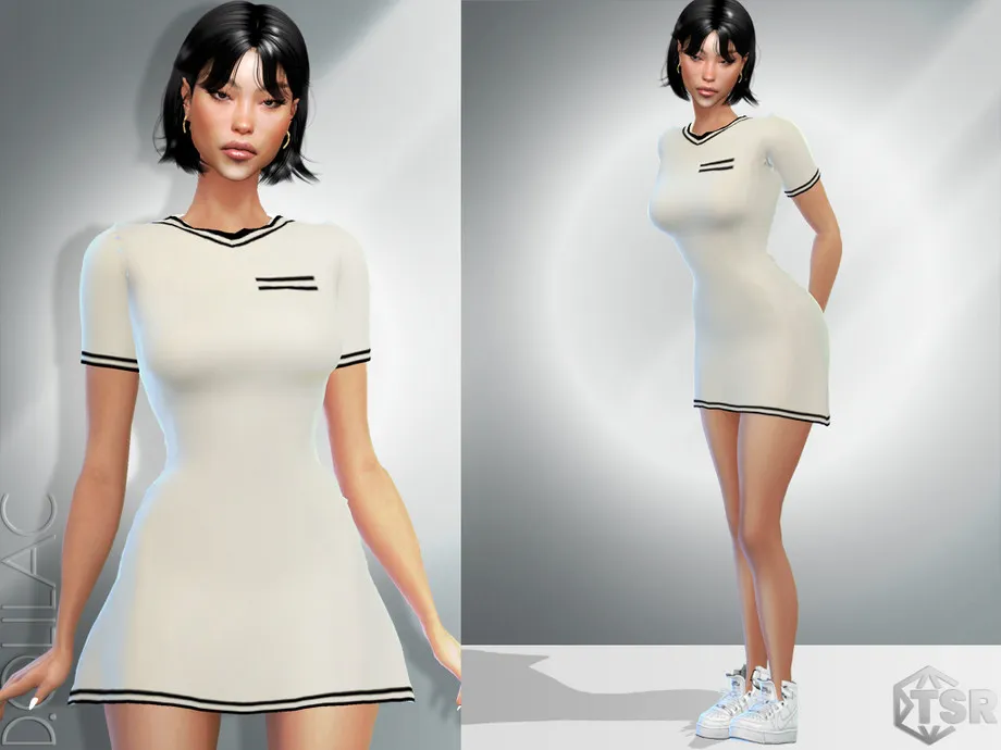 Line Detailed Dress DO972