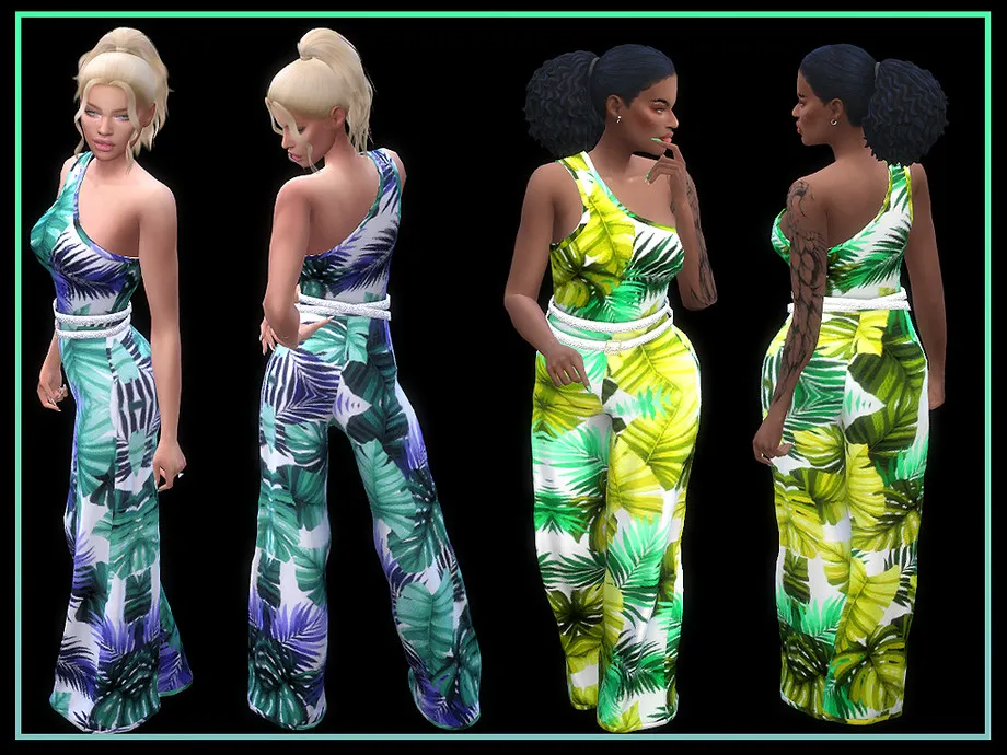 One shoulder sleeveless xwrap belted jumpsuit