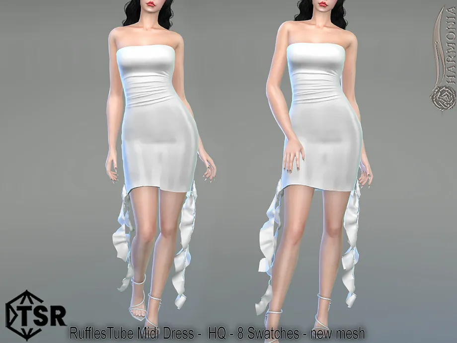 RufflesTube Midi Dress HRM