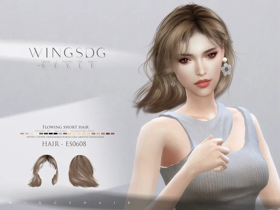 WINGS-ES0708-Flowing short hair