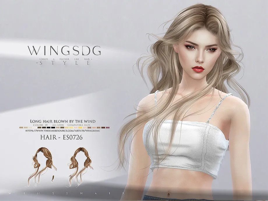 WINGS-ES0726-Long hair blown by the wind