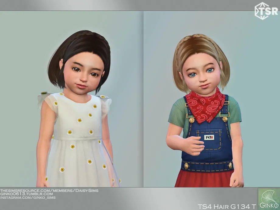 Bob Hairstyle with braids for Toddlers - G134T