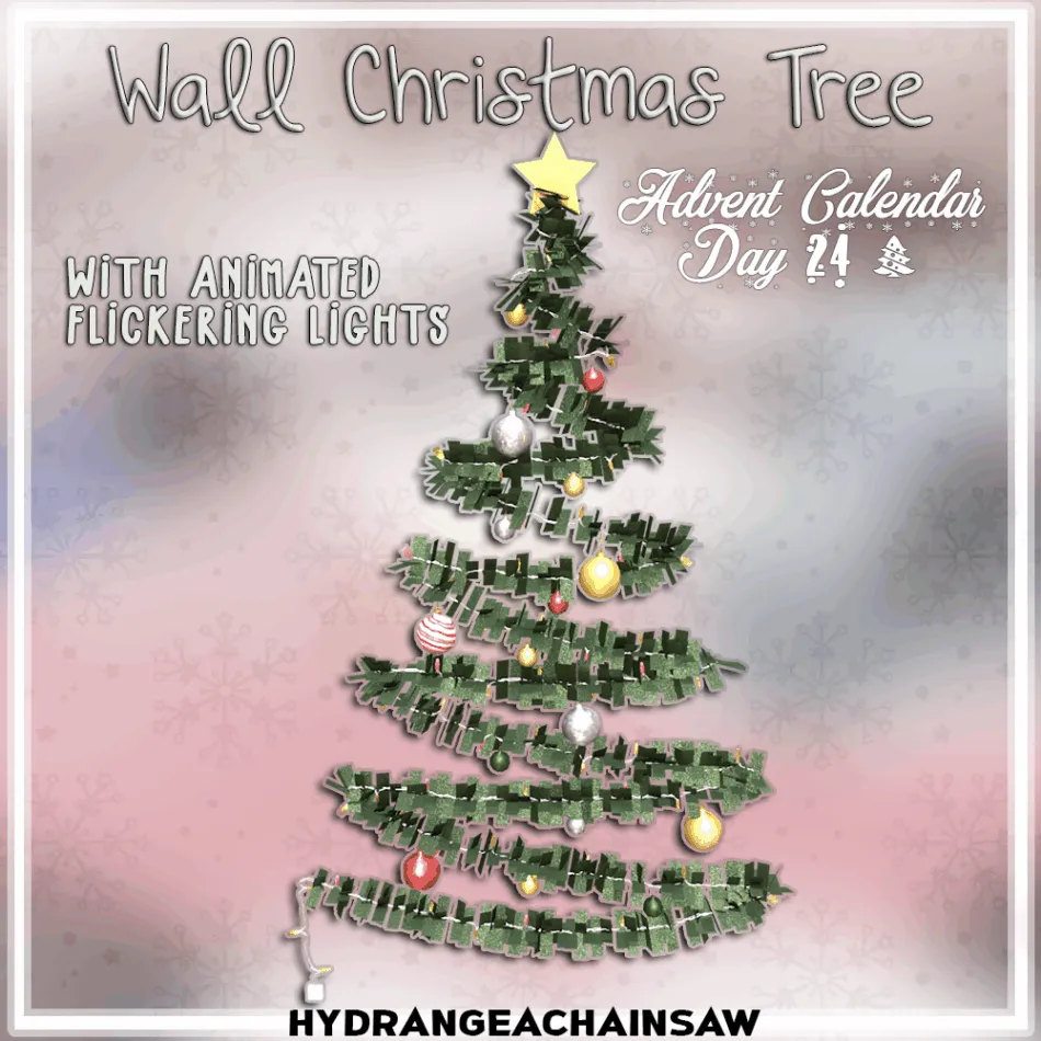 Wall Christmas Tree (With animated flickering lights)🎄 - Image 1