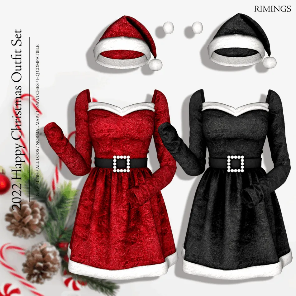 썸넬2 2022 Happy Christmas Outfit Set - Image 1