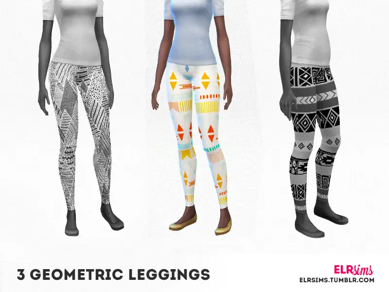 [ELR SIMS] Geometric Leggings - 2