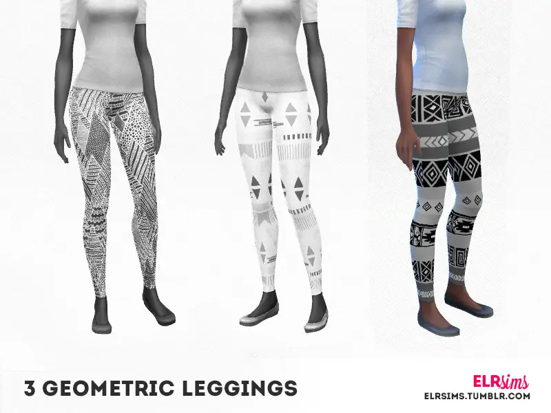 [ELR SIMS] Geometric Leggings - 3