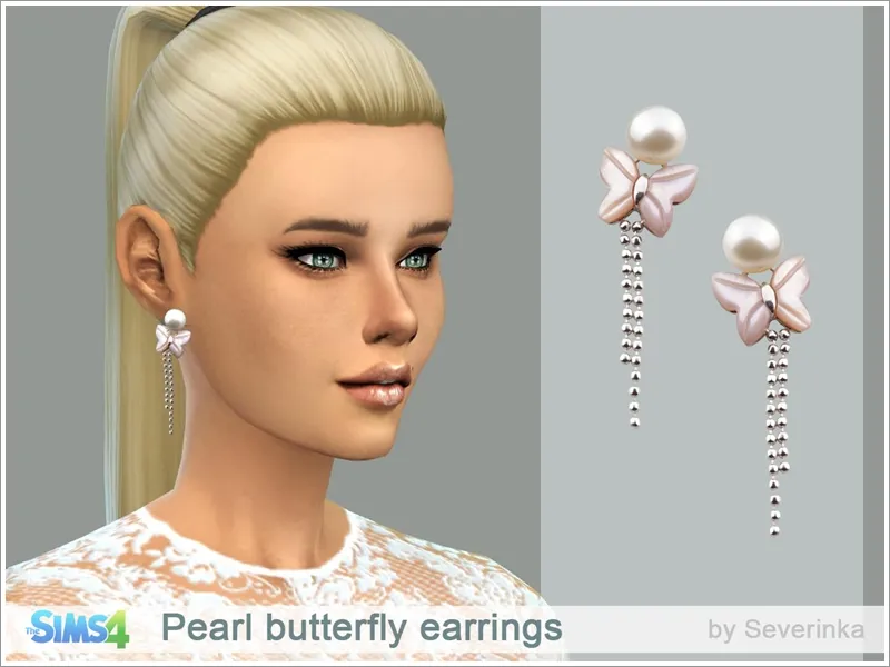 Pearl butterfly earrings