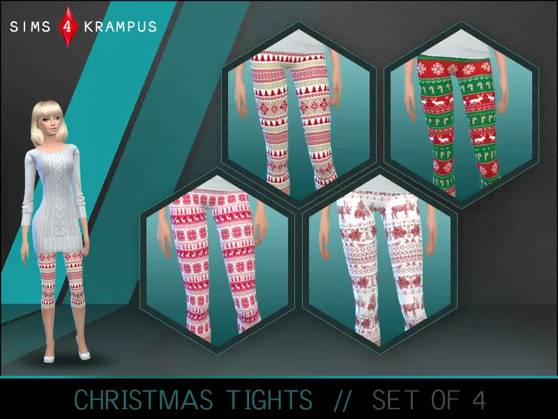 Set of 4 Christmas Tights