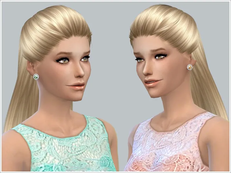 Earrings with round jewel