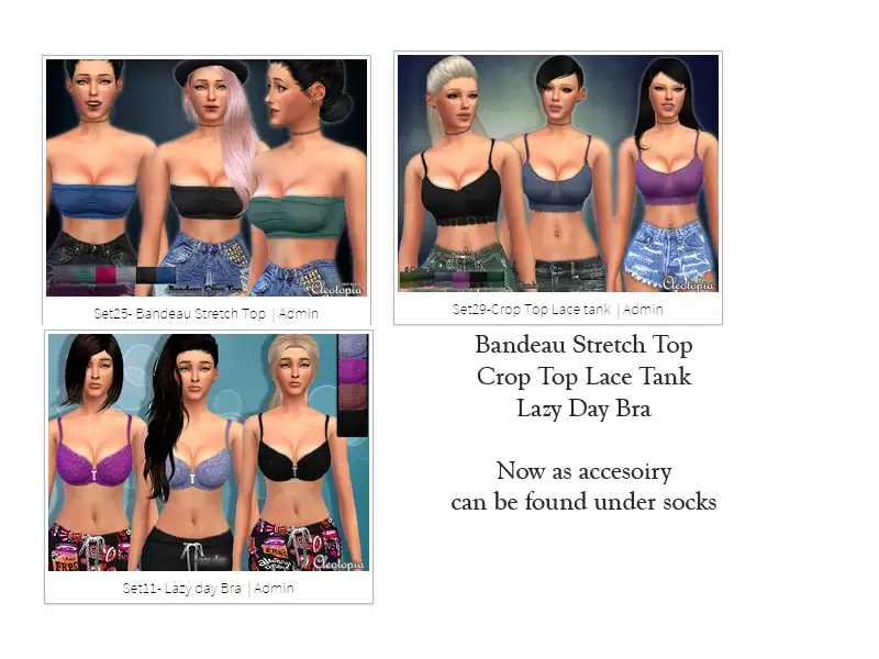 Set32 - ACCESSOIRIES Layered Bras/Tops