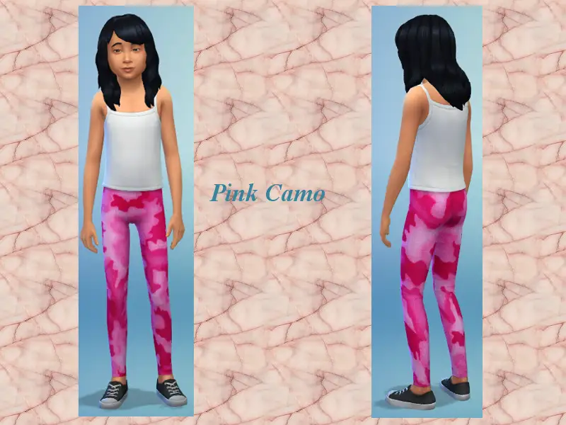 Girl's Camouflage Leggings Collection Pink