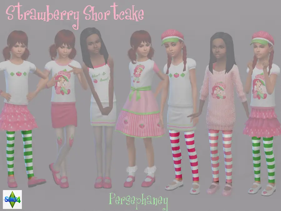 Strawberry Shortcake Footless Tights