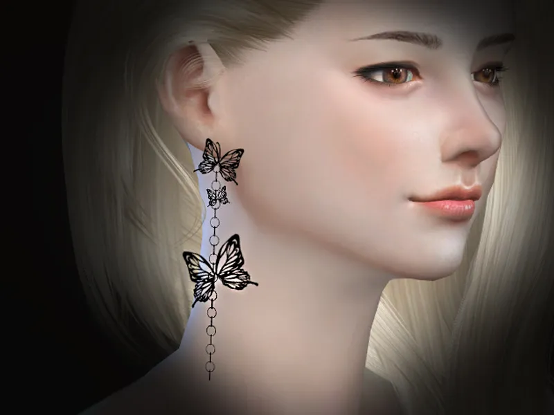 S-Club TS4 WM ButterflyEarring