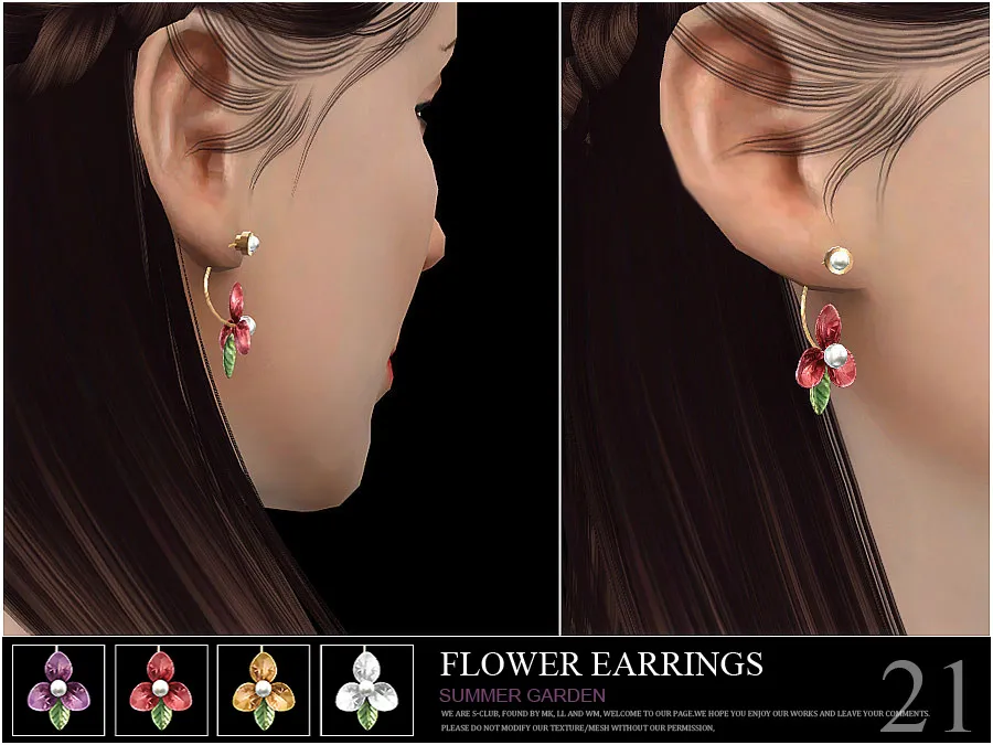 S-Club LL ts4 earring 21(f)