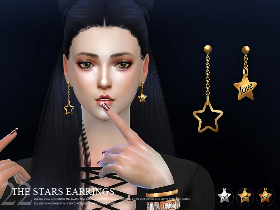 S-Club LL ts4 earring 22(f)