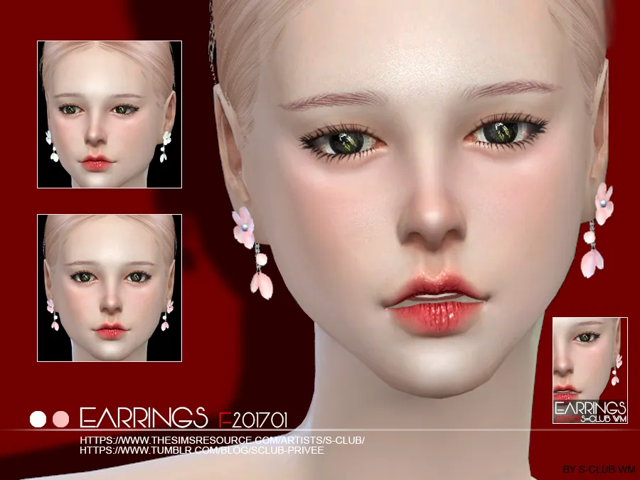 S-Club ts4 WM EARRINGS F 201701