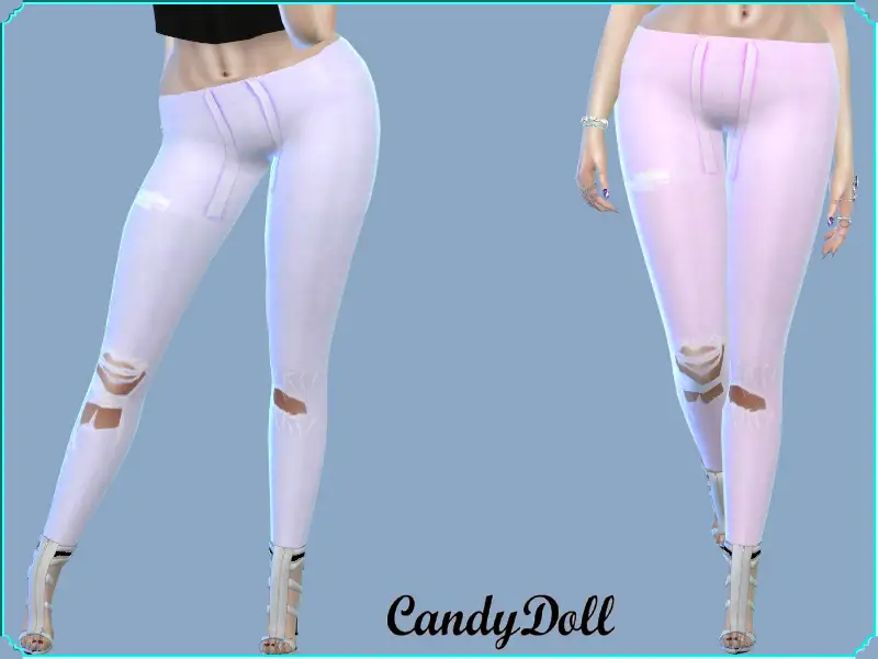 CandyDoll Ripped Pastel Leggings
