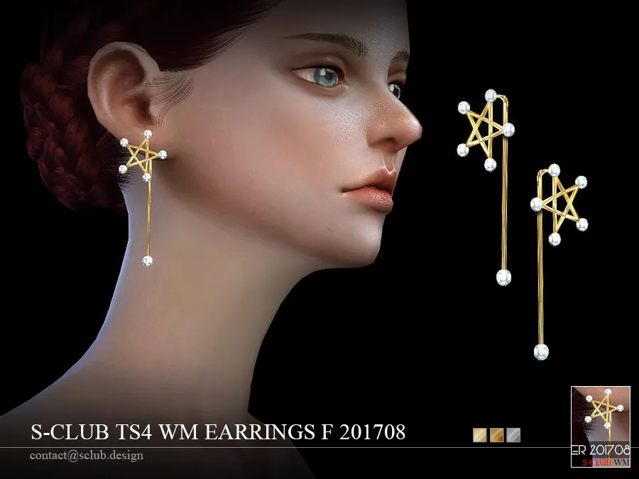 S-Club ts4 WM EARRINGS F 201708